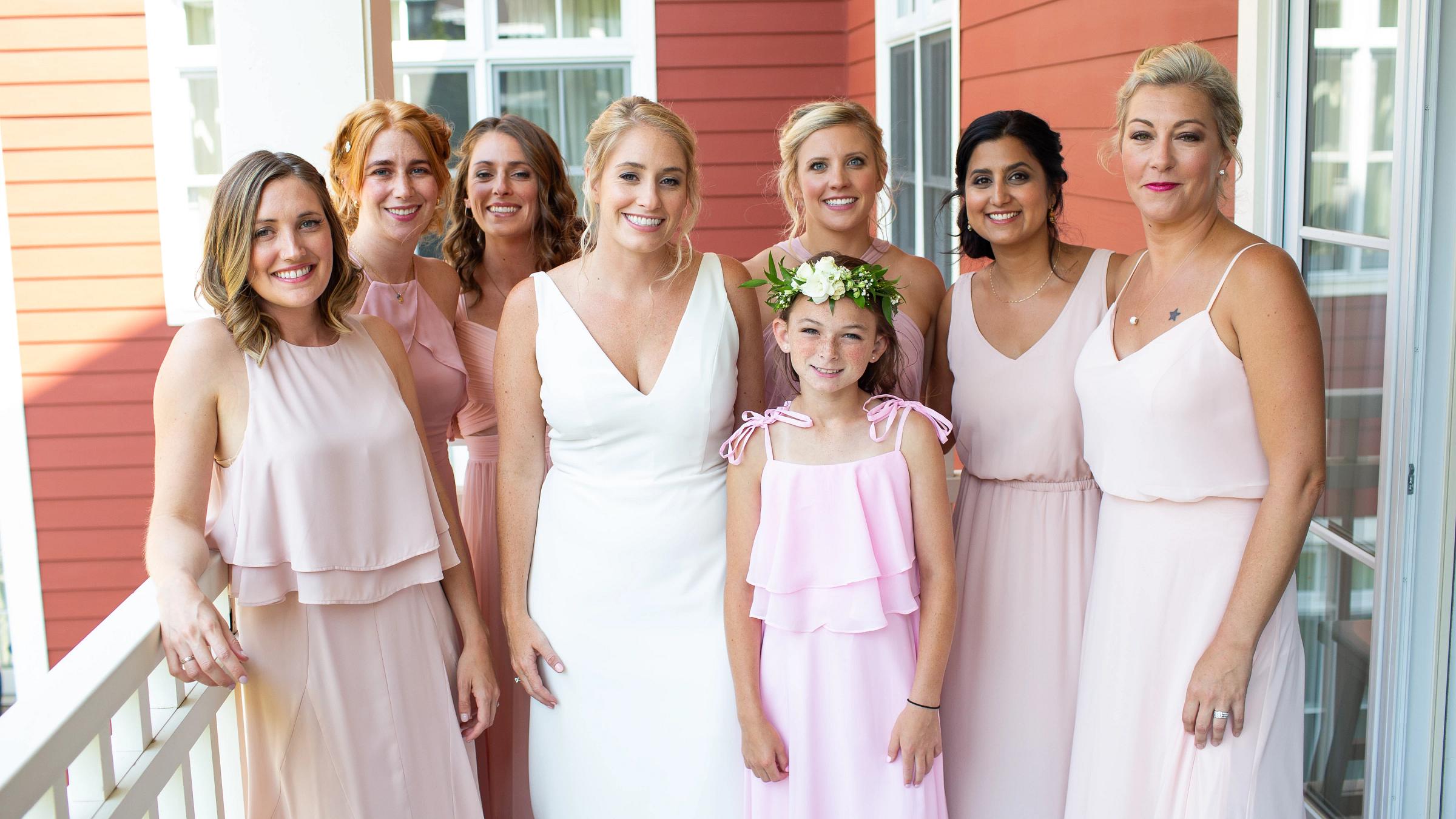 Bridal wedding party at Clay Brook