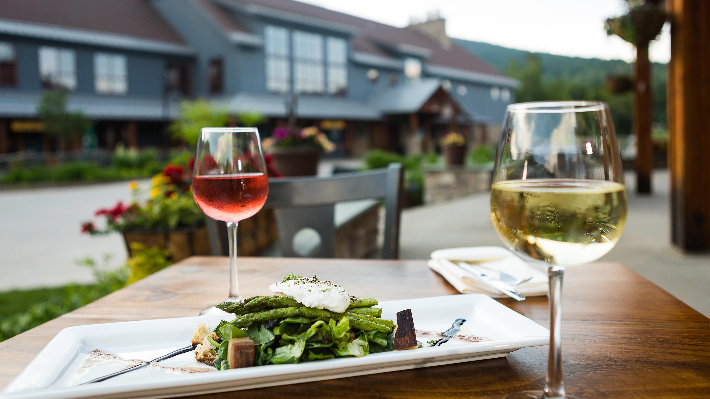 Dinner at Rumbles with wine