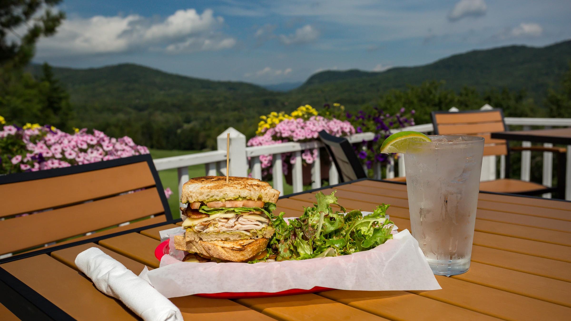 Lunch at Hogan's Pub on the deck