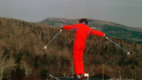 Skier in air at Mt. Ellen
