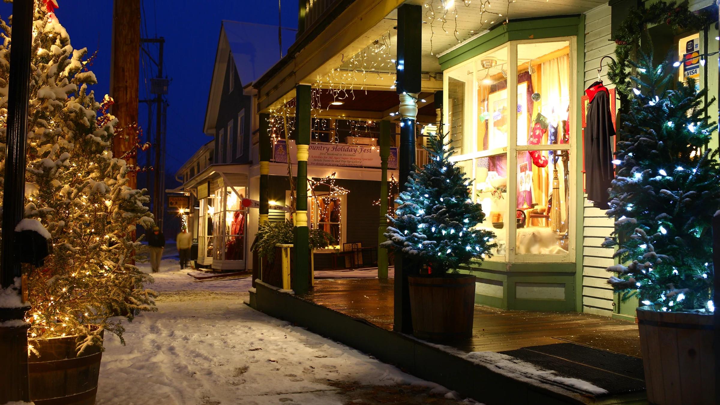 Bridge Street during winter