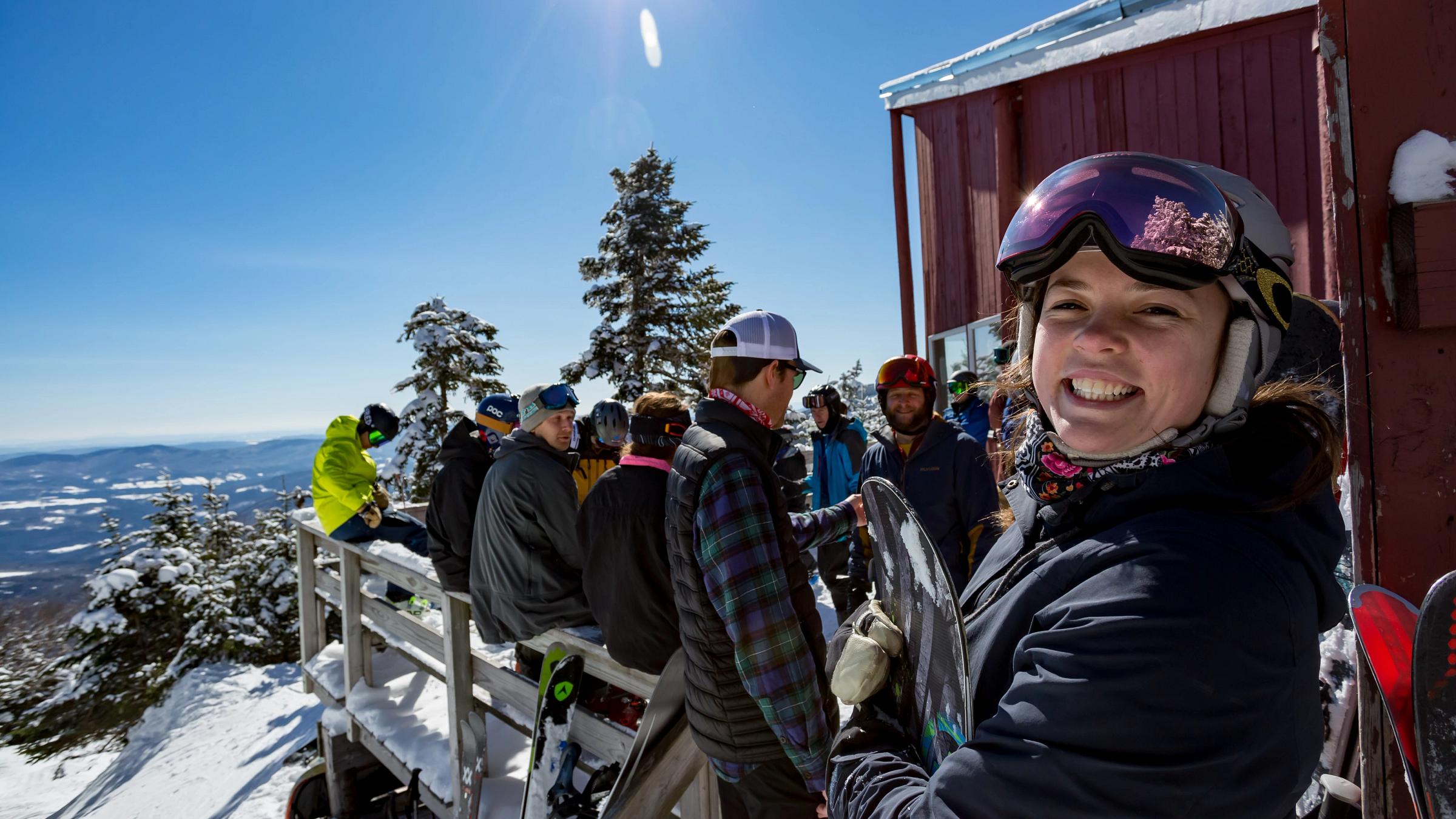 Big smile at Castlerock warming hut